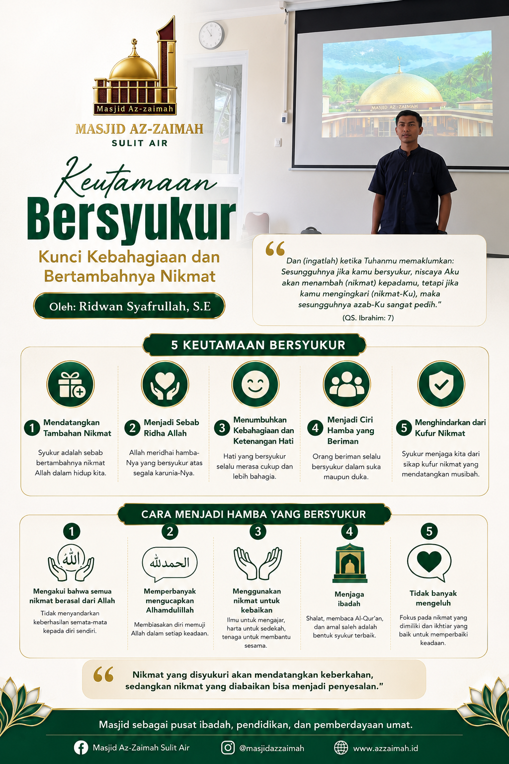 Keutamaan Bersyukur: Kunci Kebahagiaan dan Bertambahnya Nikmat