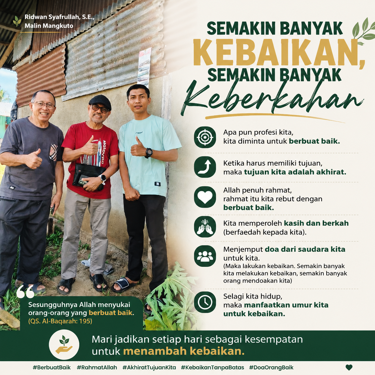 Semakin Banyak Kebaikan, Semakin Banyak Keberkahan